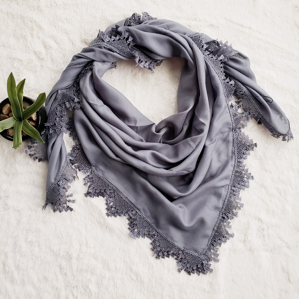 Exotic Machine Stitch Lace Scarf